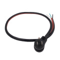 NEMA 5-15P 45 degree angled power cord other end stripped